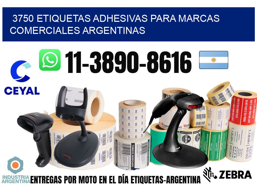 3750 Etiquetas adhesivas para marcas comerciales argentinas