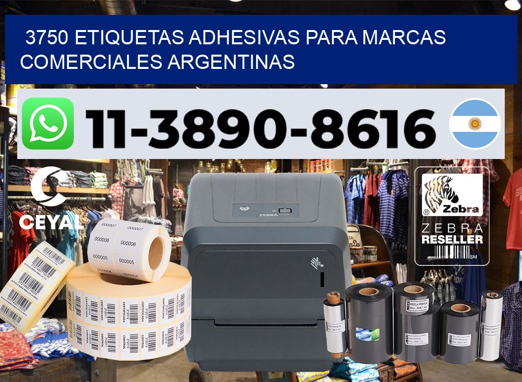 3750 Etiquetas adhesivas para marcas comerciales argentinas
