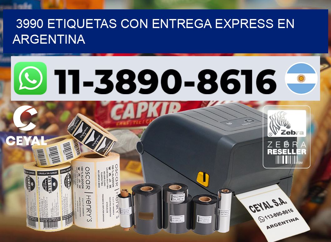 3990 Etiquetas con entrega express en Argentina
