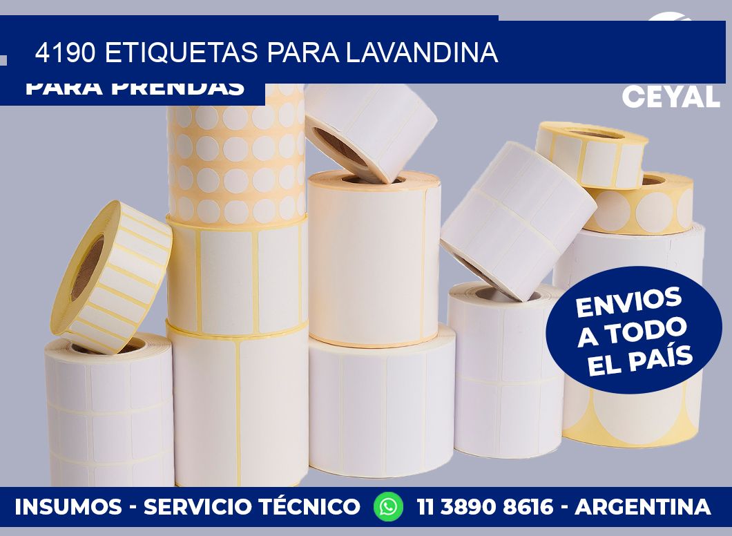 4190 Etiquetas para lavandina