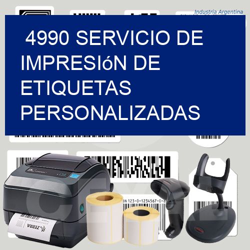 4990 Servicio de impresión de etiquetas personalizadas
