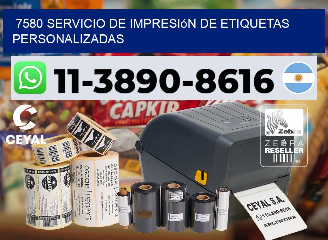 7580 Servicio de impresión de etiquetas personalizadas