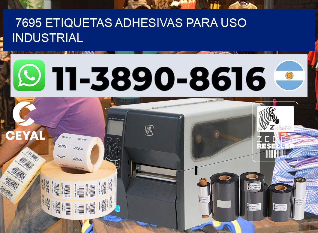 7695 Etiquetas adhesivas para uso industrial
