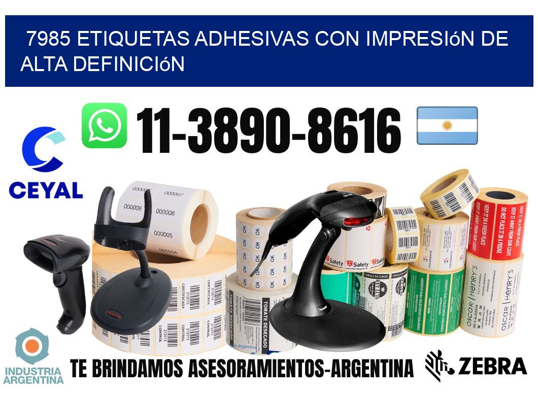7985 Etiquetas adhesivas con impresión de alta definición