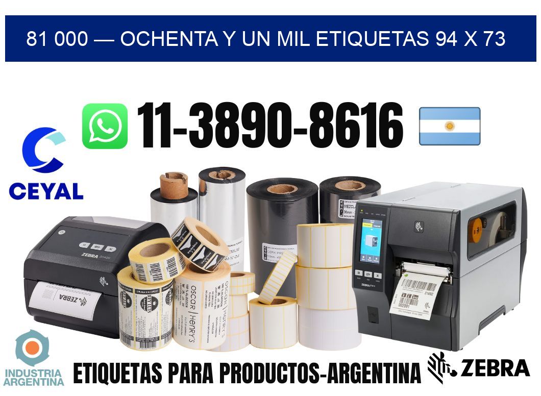 81 000 — ochenta y un mil etiquetas 94 x 73