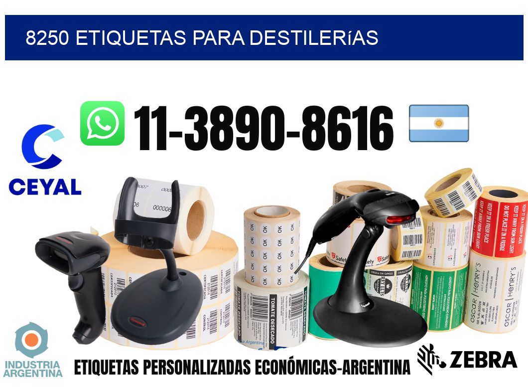 8250 Etiquetas para destilerías