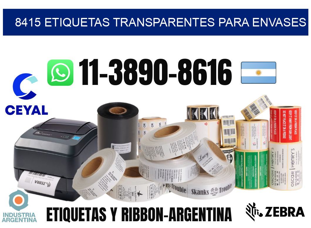 8415 Etiquetas transparentes para envases