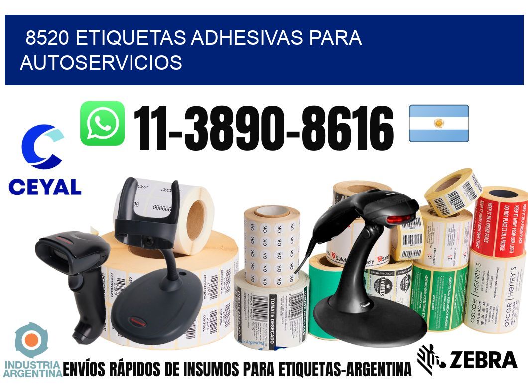 8520 Etiquetas adhesivas para autoservicios