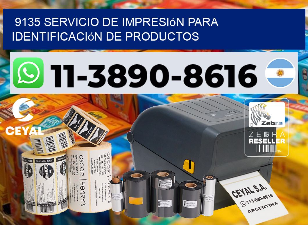 9135 Servicio de impresión para identificación de productos