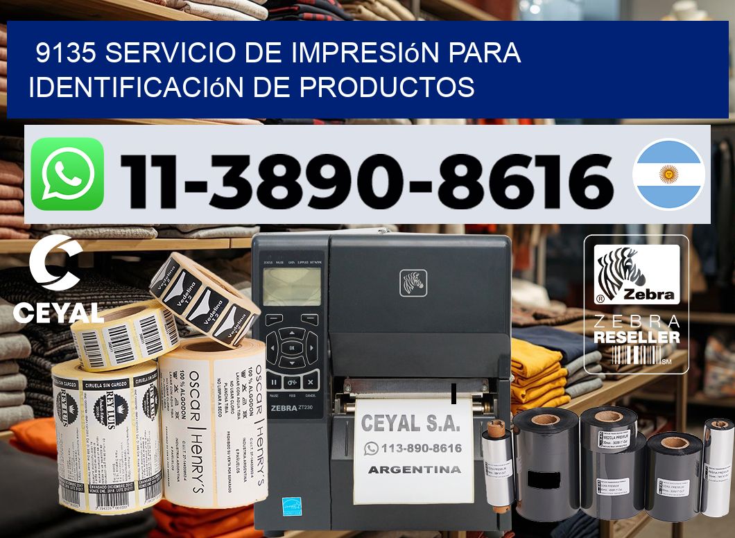 9135 Servicio de impresión para identificación de productos