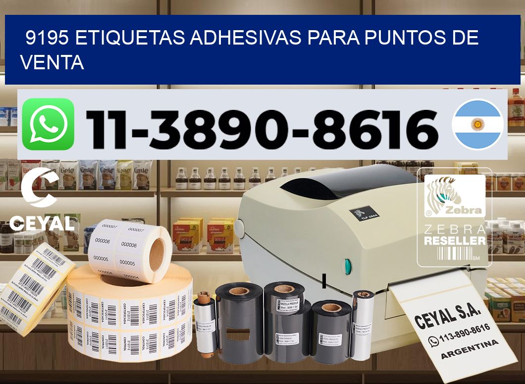 9195 Etiquetas adhesivas para puntos de venta