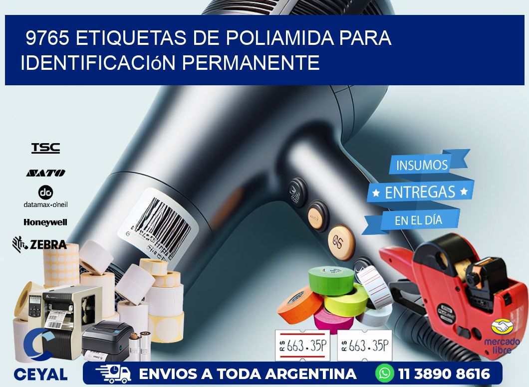 9765 Etiquetas de poliamida para identificación permanente