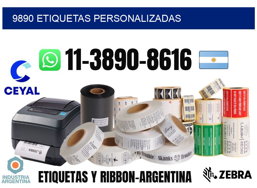 9890 etiquetas personalizadas