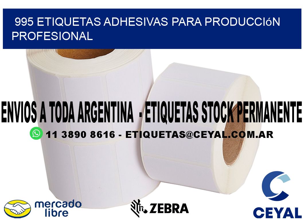 995 Etiquetas adhesivas para producción profesional
