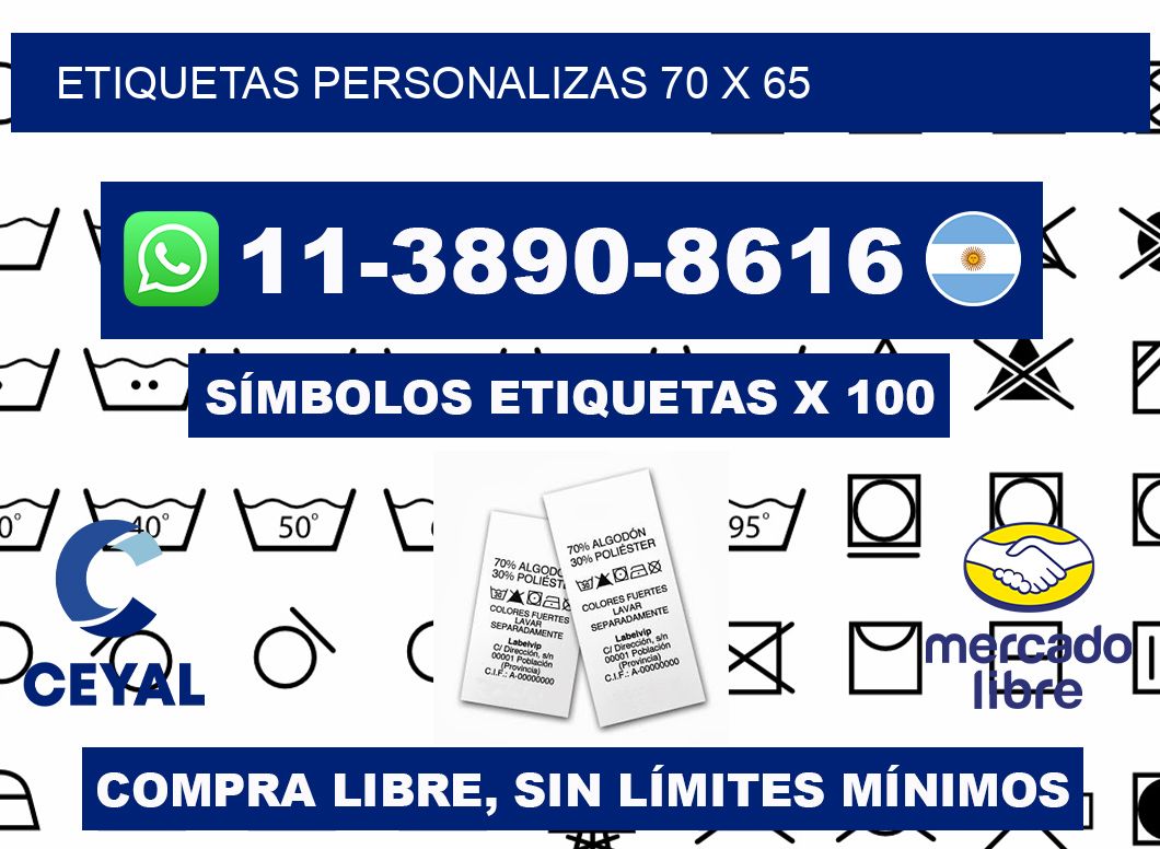 ETIQUETAS PERSONALIZAS 70 x 65