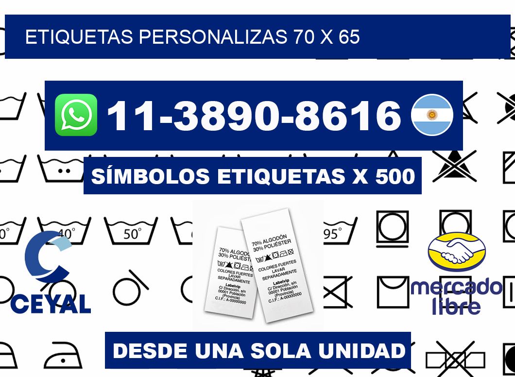 ETIQUETAS PERSONALIZAS 70 x 65