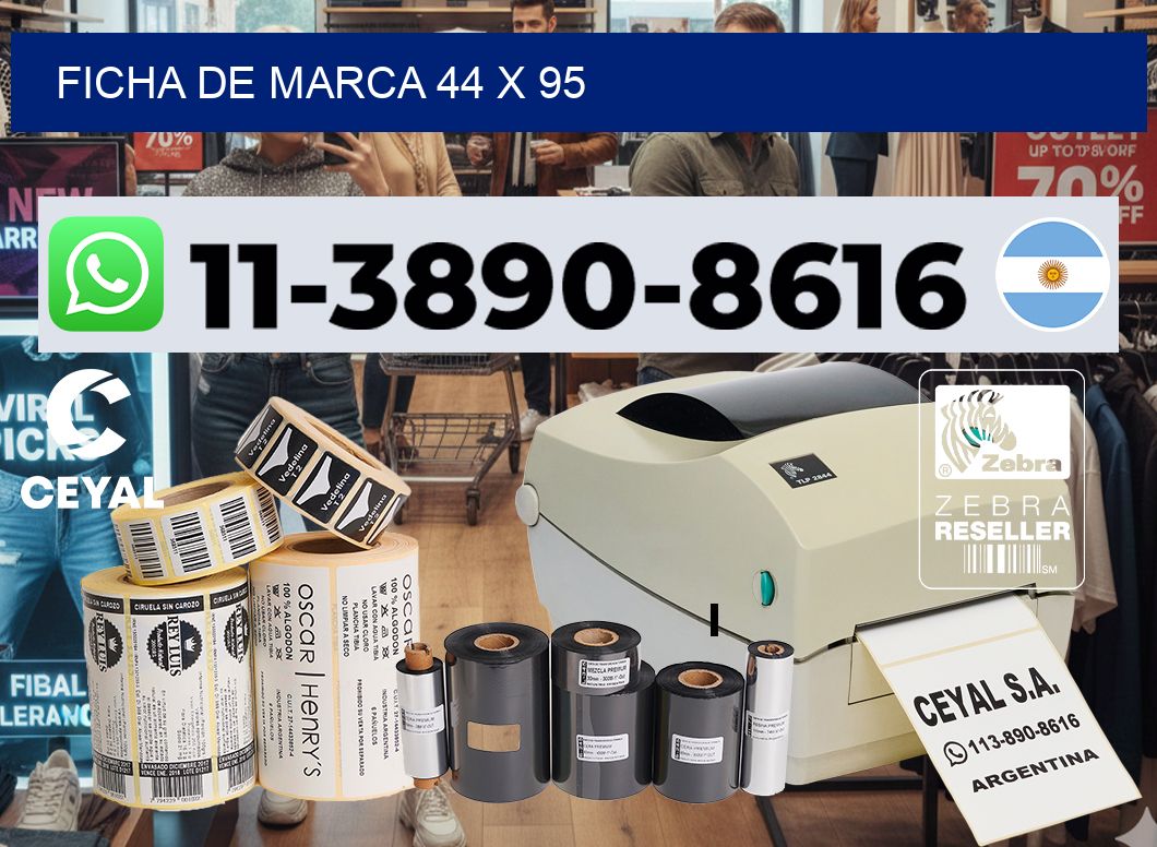 Ficha de marca 44 x 95