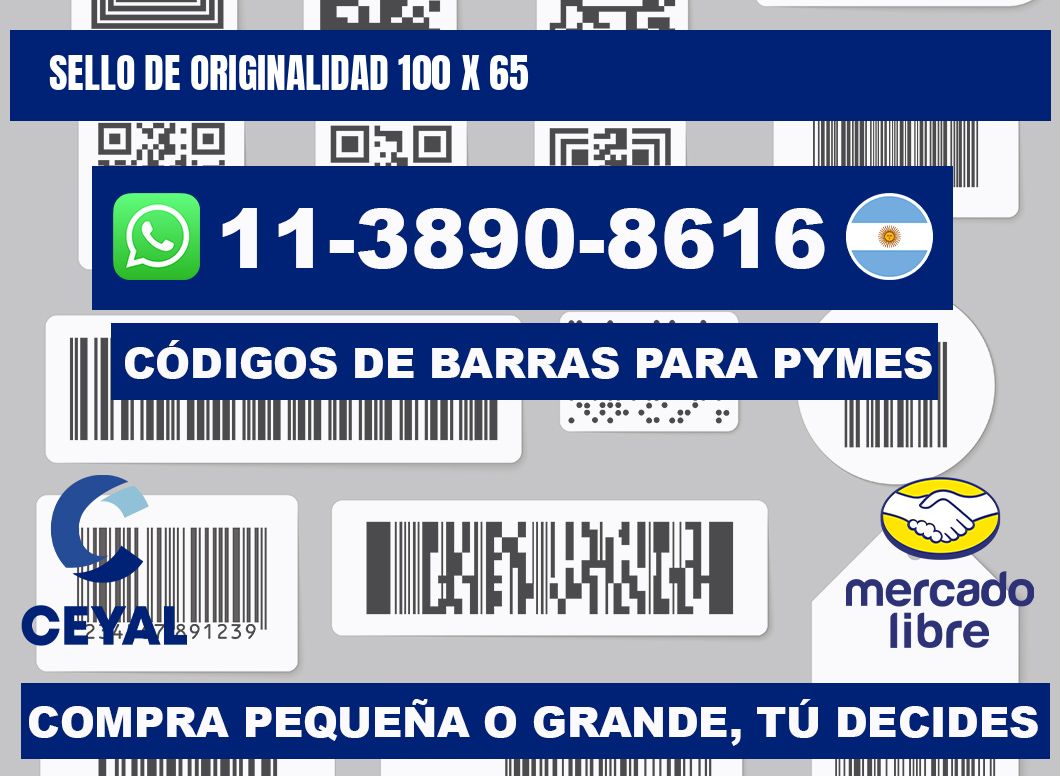 Sello de originalidad 100 x 65