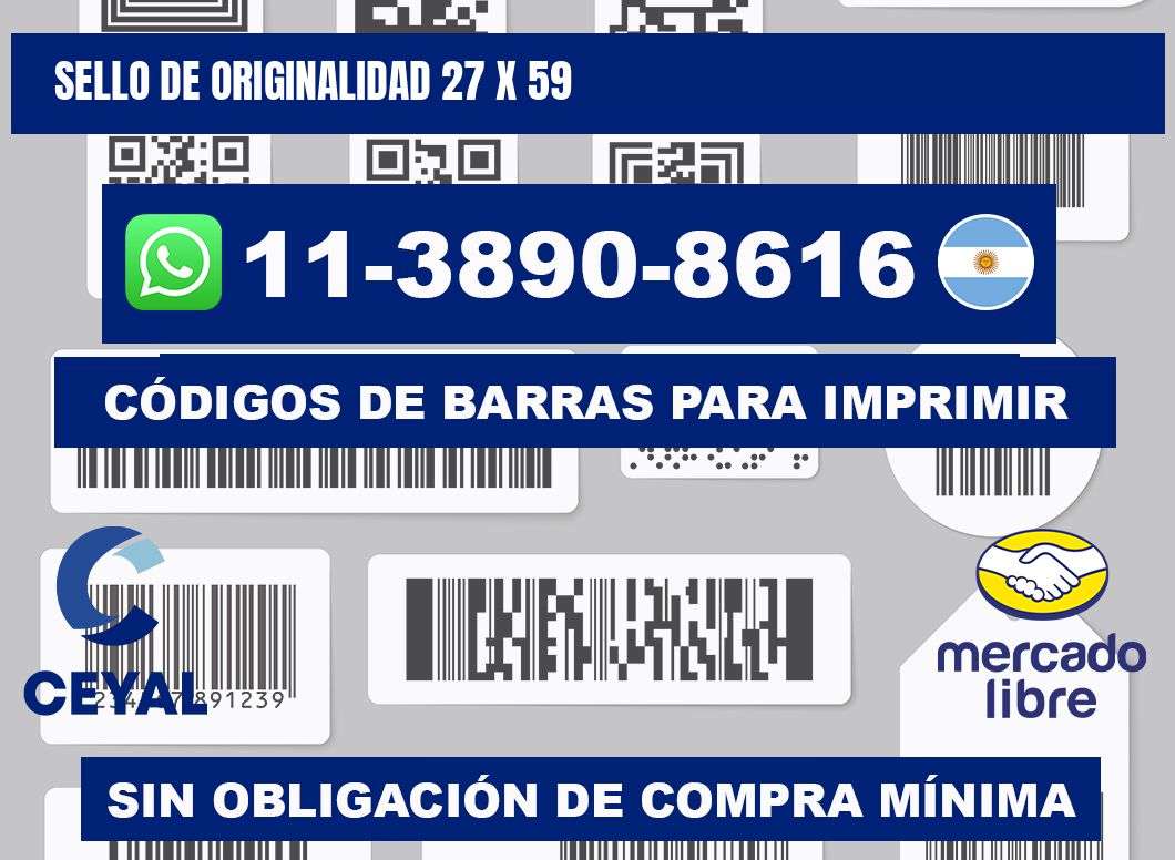 Sello de originalidad 27 x 59