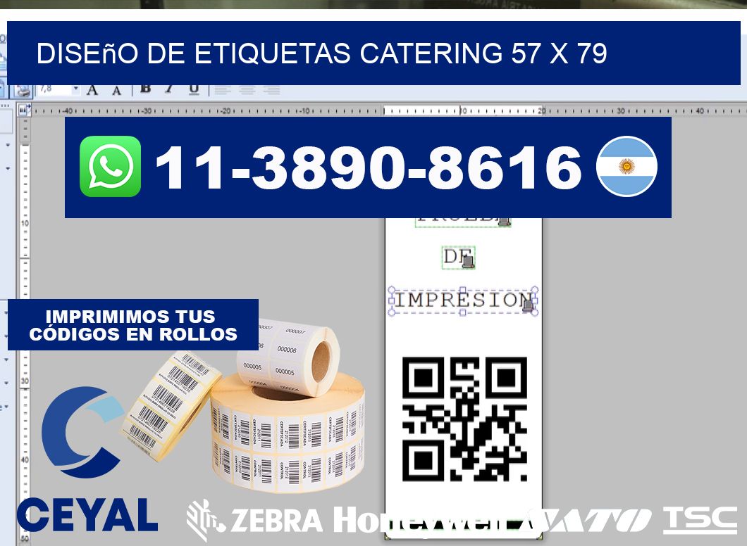 diseño de etiquetas catering 57 x 79