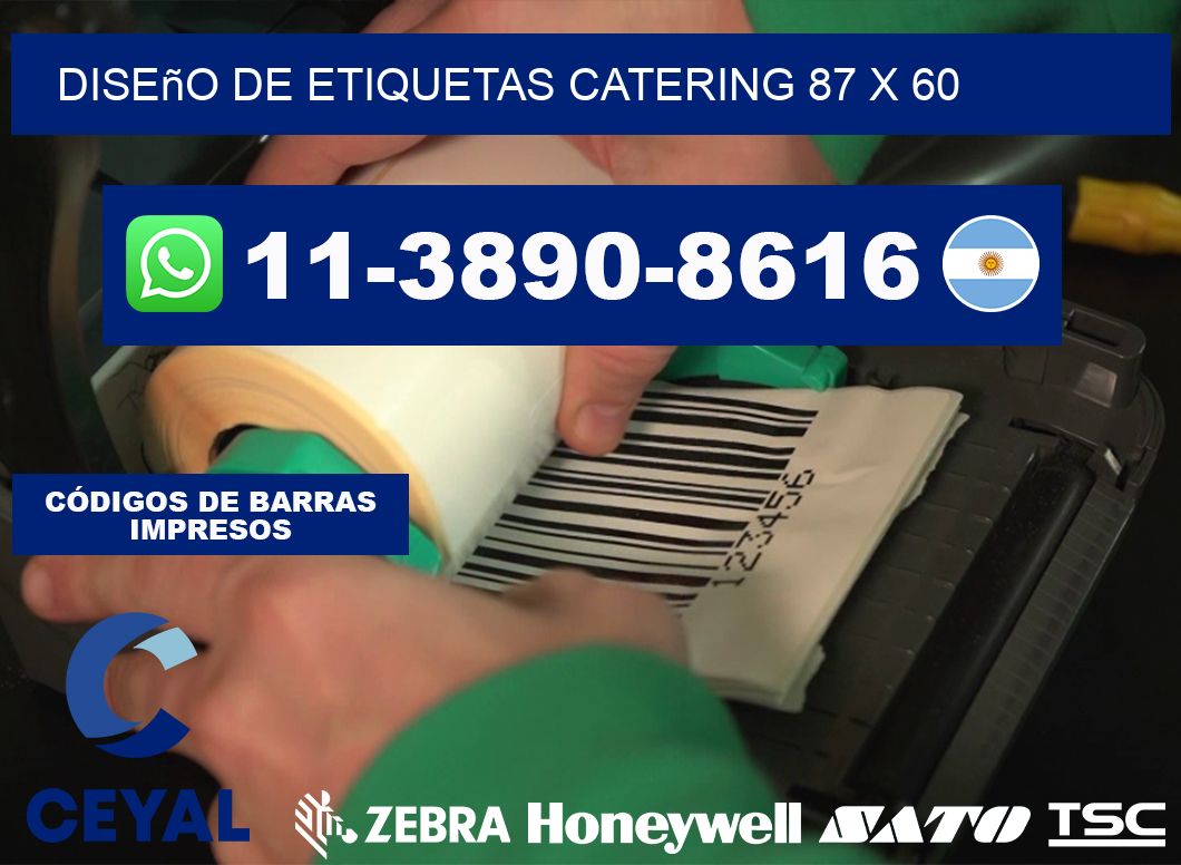 diseño de etiquetas catering 87 x 60