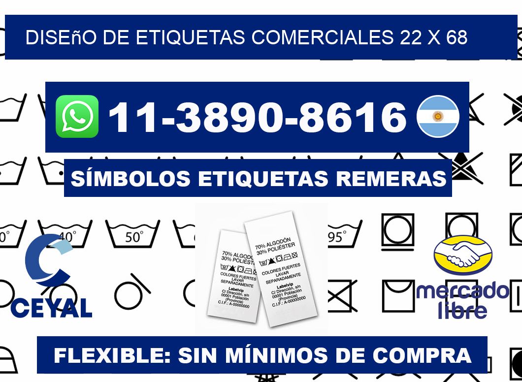 diseño de etiquetas comerciales 22 x 68