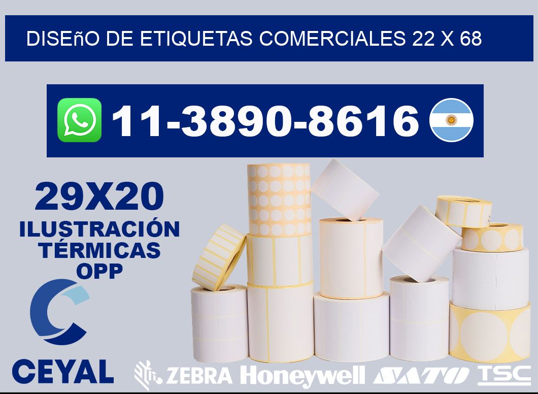 diseño de etiquetas comerciales 22 x 68