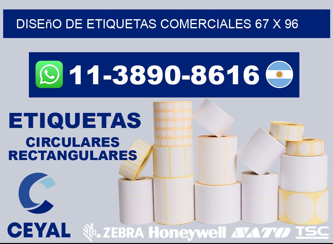 diseño de etiquetas comerciales 67 x 96