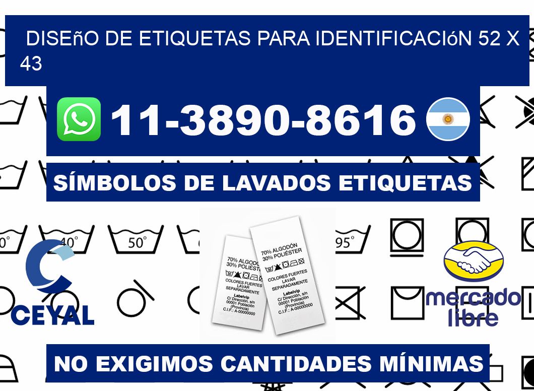 diseño de etiquetas para identificación 52 x 43