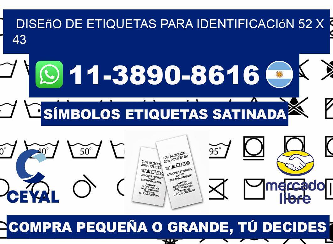 diseño de etiquetas para identificación 52 x 43