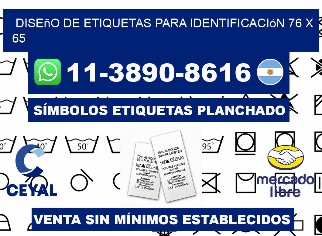 diseño de etiquetas para identificación 76 x 65