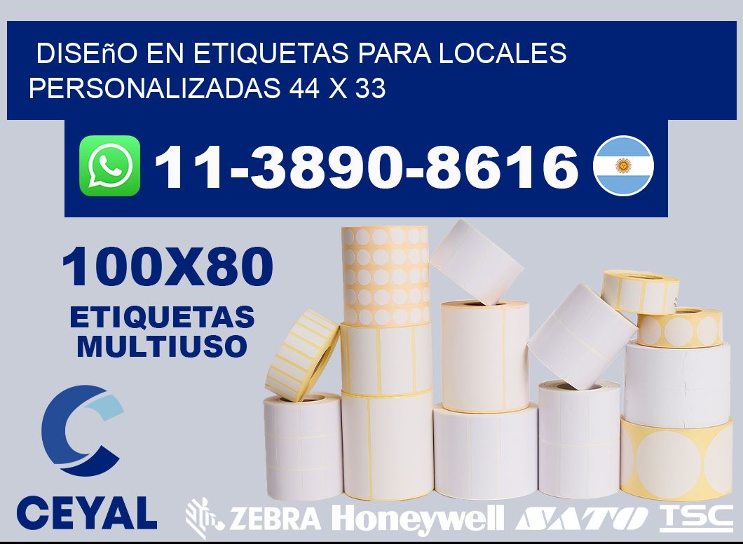 diseño en etiquetas para locales personalizadas 44 x 33