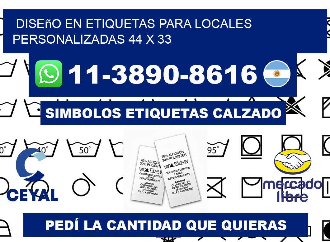 diseño en etiquetas para locales personalizadas 44 x 33