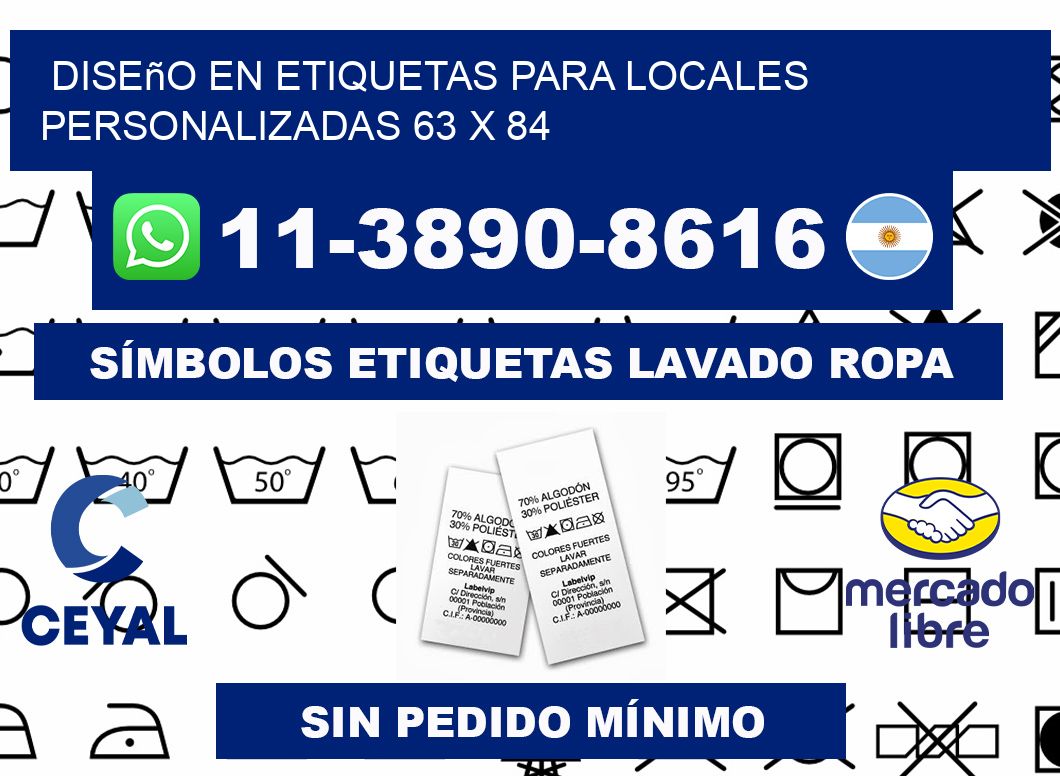 diseño en etiquetas para locales personalizadas 63 x 84