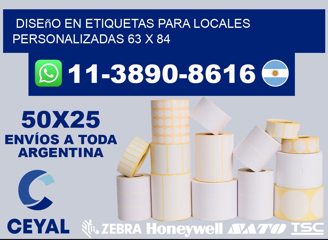 diseño en etiquetas para locales personalizadas 63 x 84