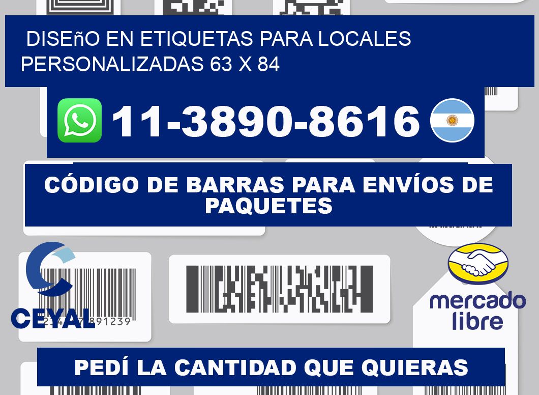 diseño en etiquetas para locales personalizadas 63 x 84