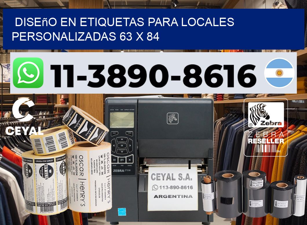diseño en etiquetas para locales personalizadas 63 x 84