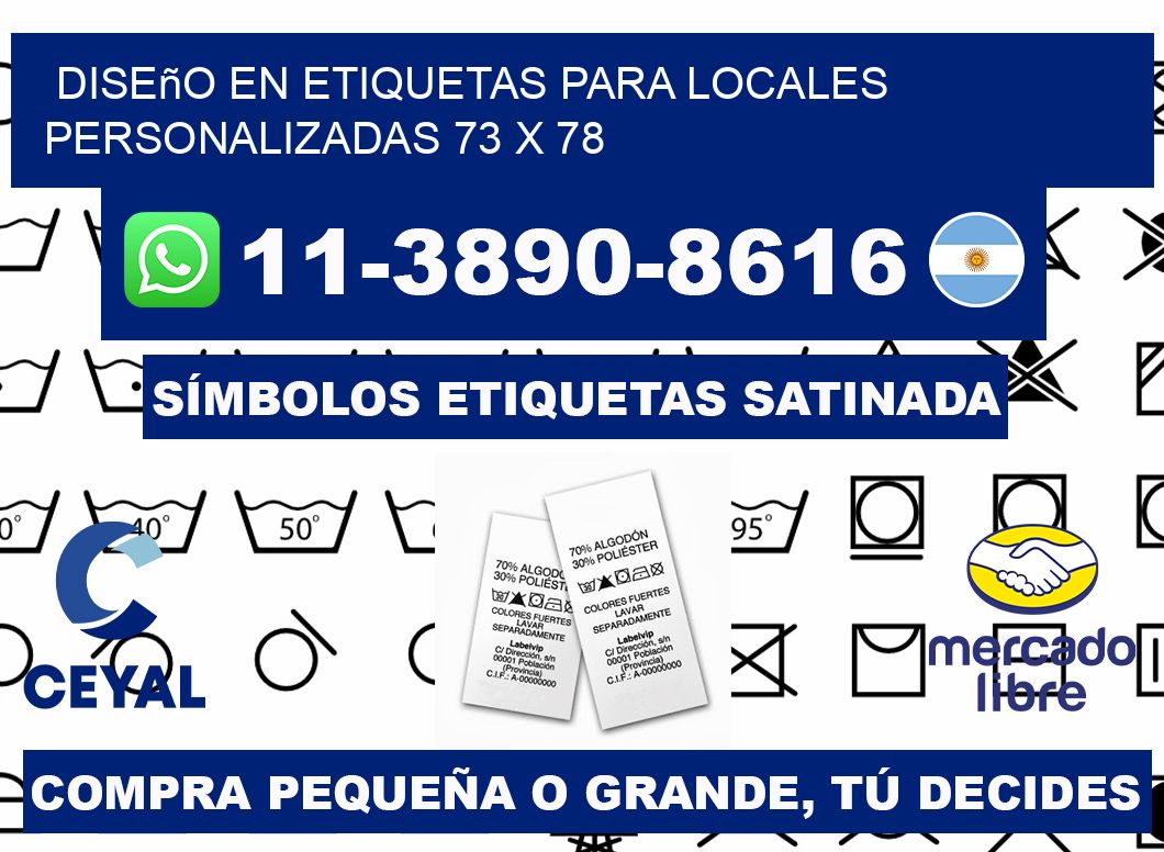diseño en etiquetas para locales personalizadas 73 x 78