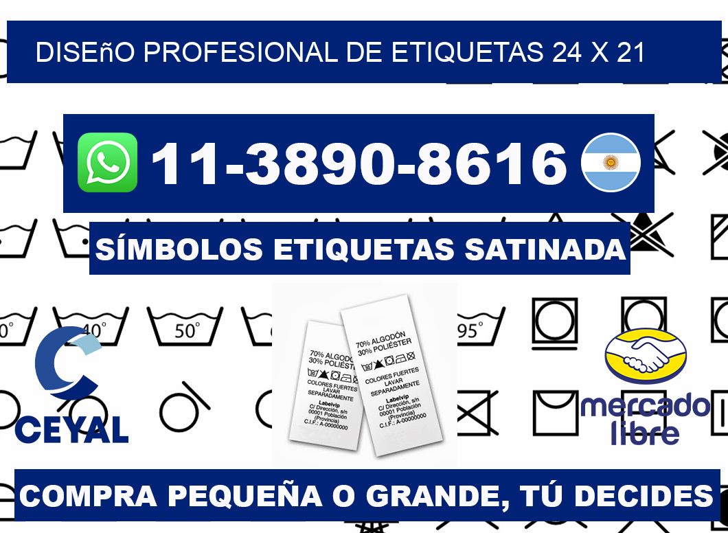 diseño profesional de etiquetas 24 x 21