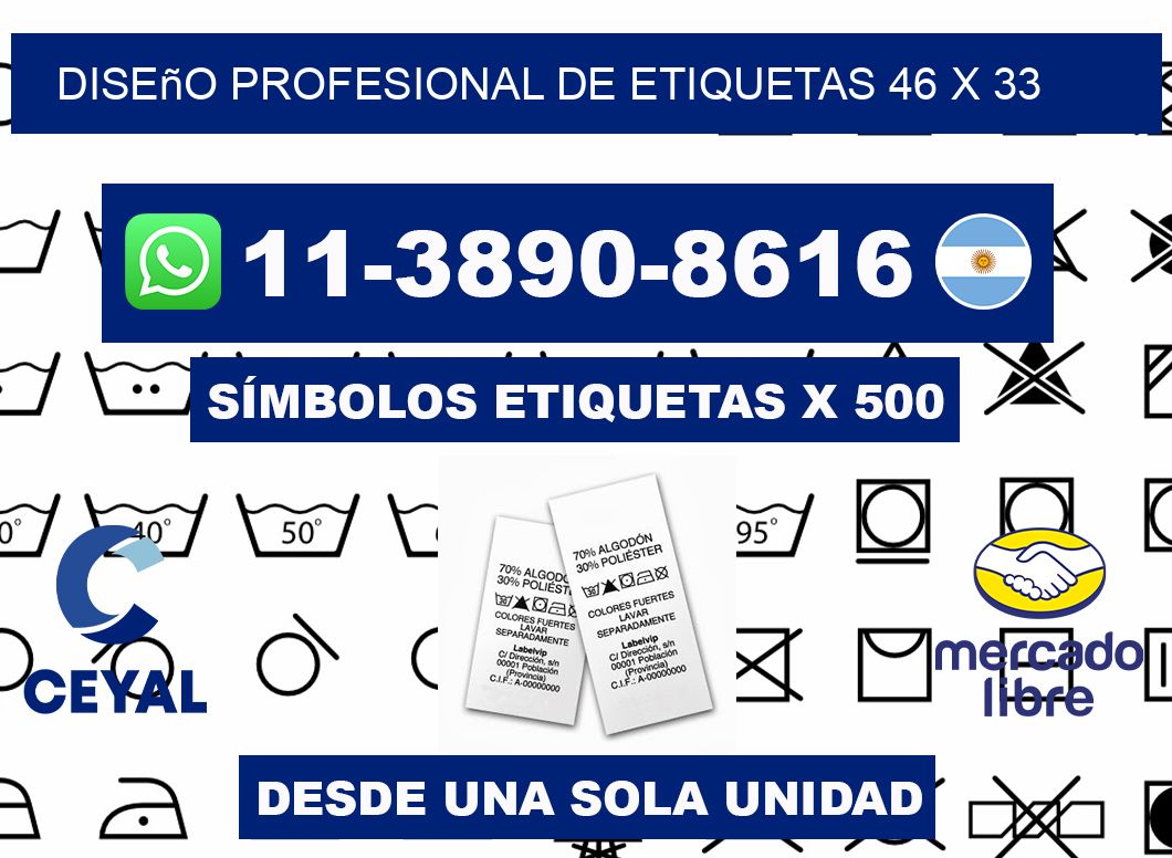 diseño profesional de etiquetas 46 x 33