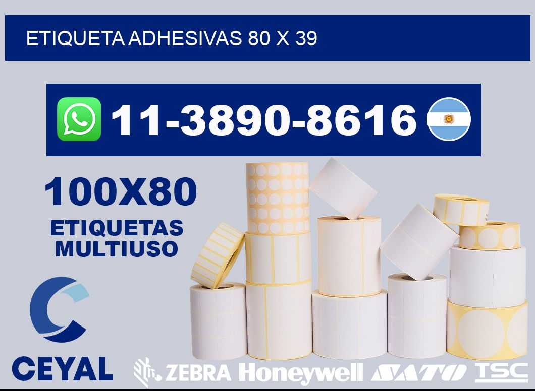etiqueta adhesivas 80 x 39