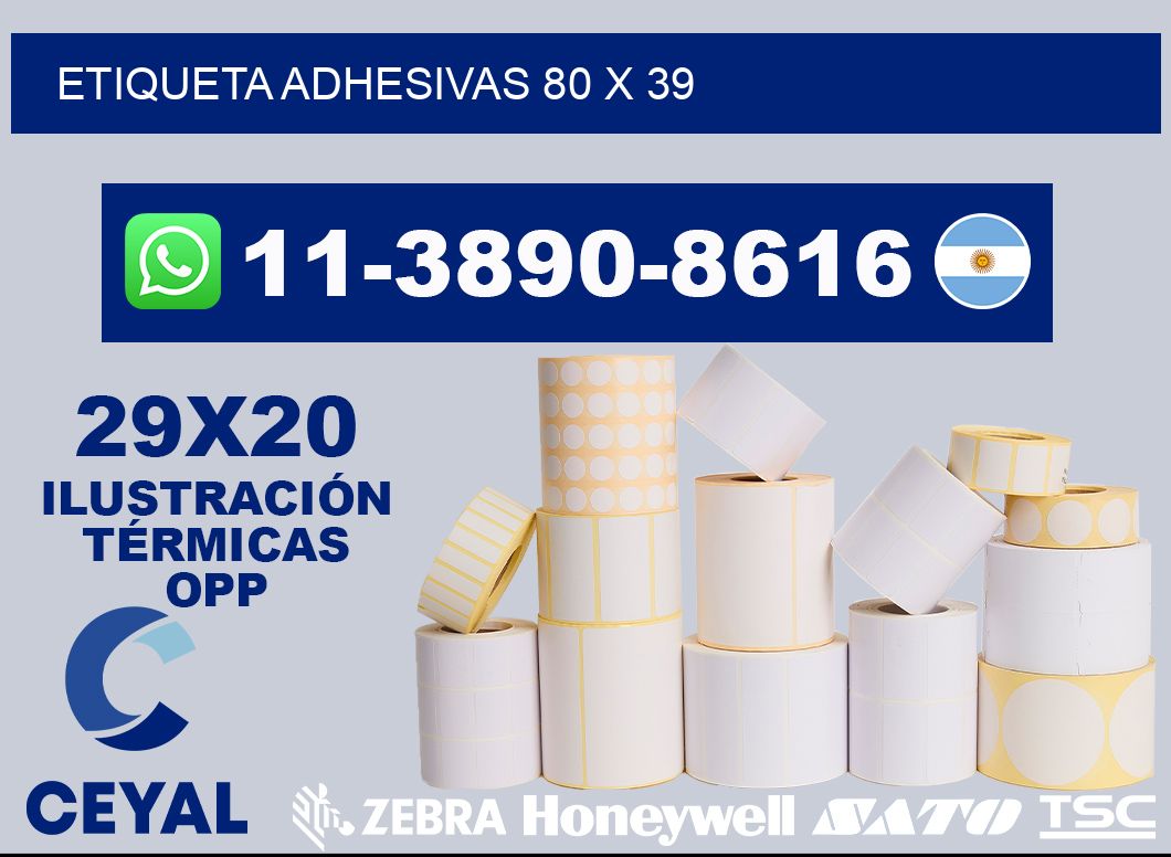 etiqueta adhesivas 80 x 39
