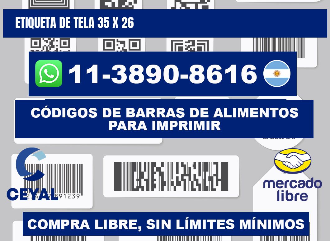 etiqueta de tela 35 x 26