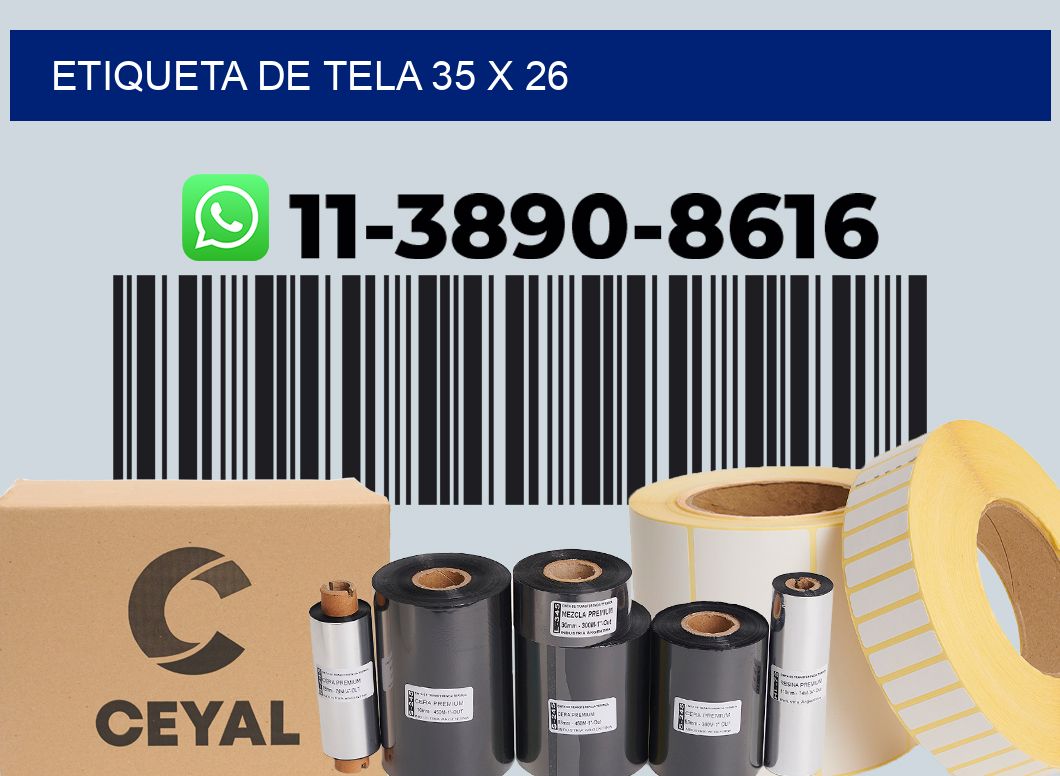 etiqueta de tela 35 x 26