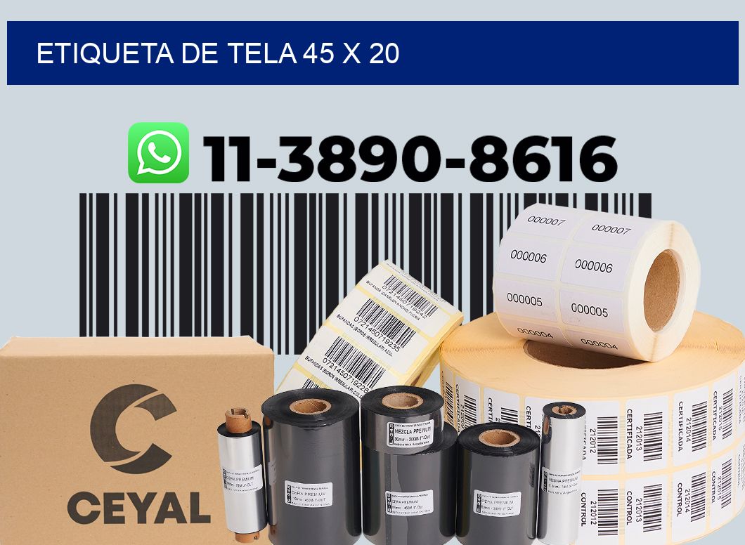 etiqueta de tela 45 x 20