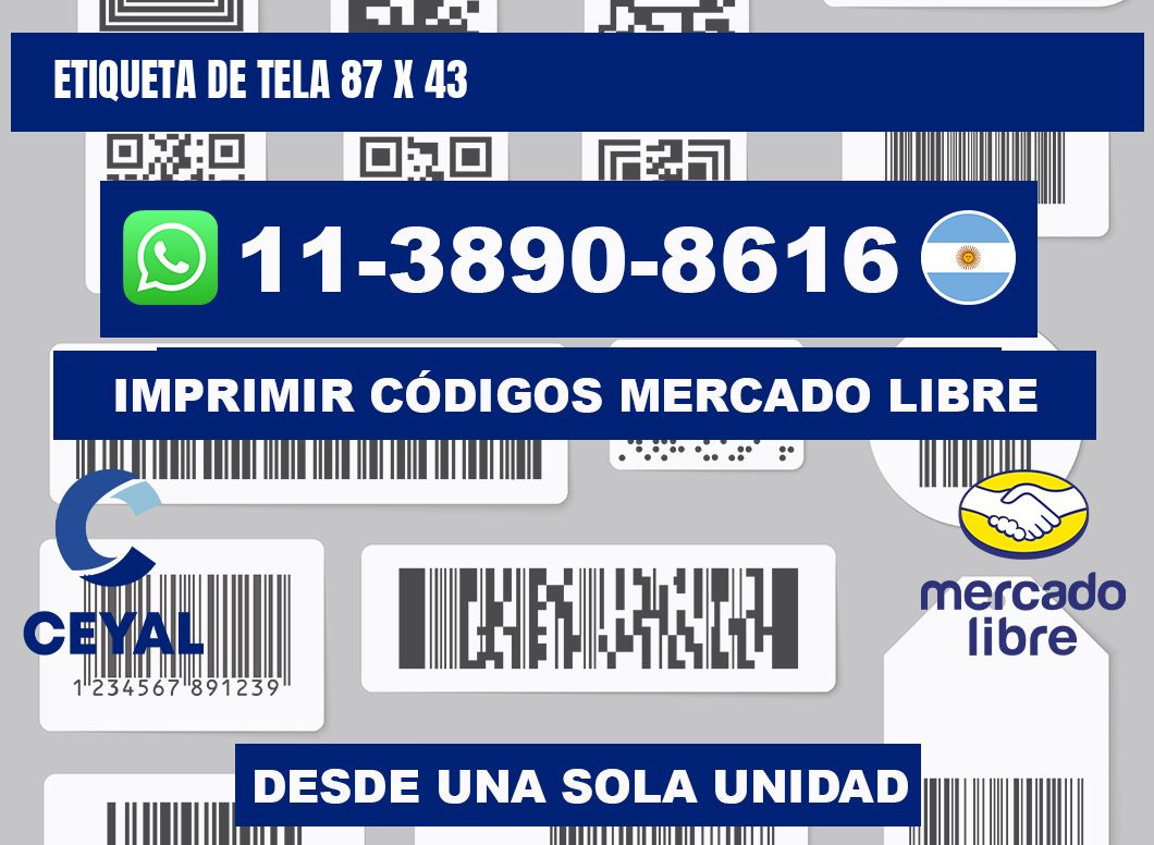etiqueta de tela 87 x 43