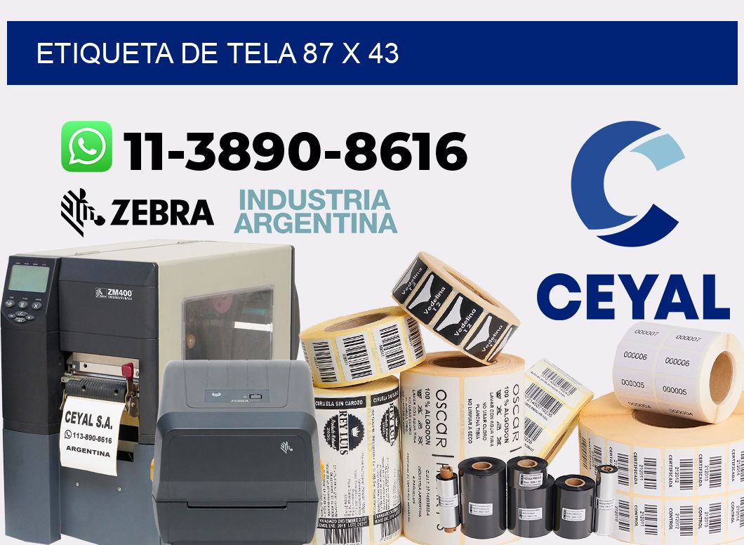 etiqueta de tela 87 x 43
