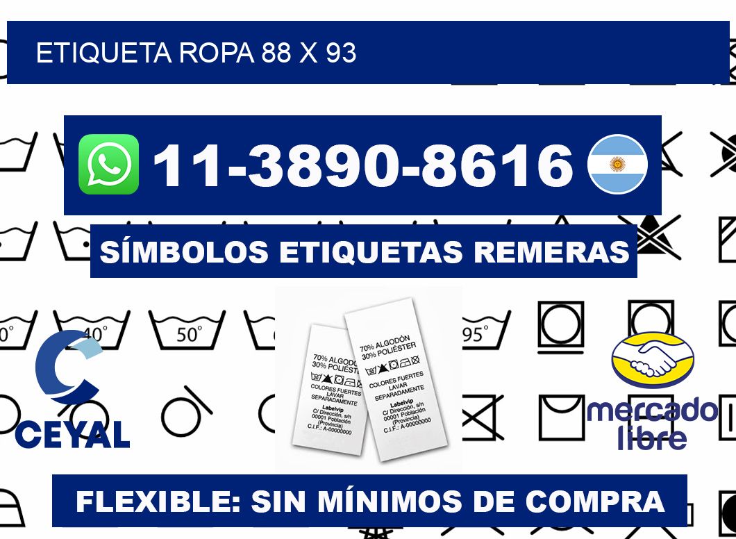 etiqueta ropa 88 x 93