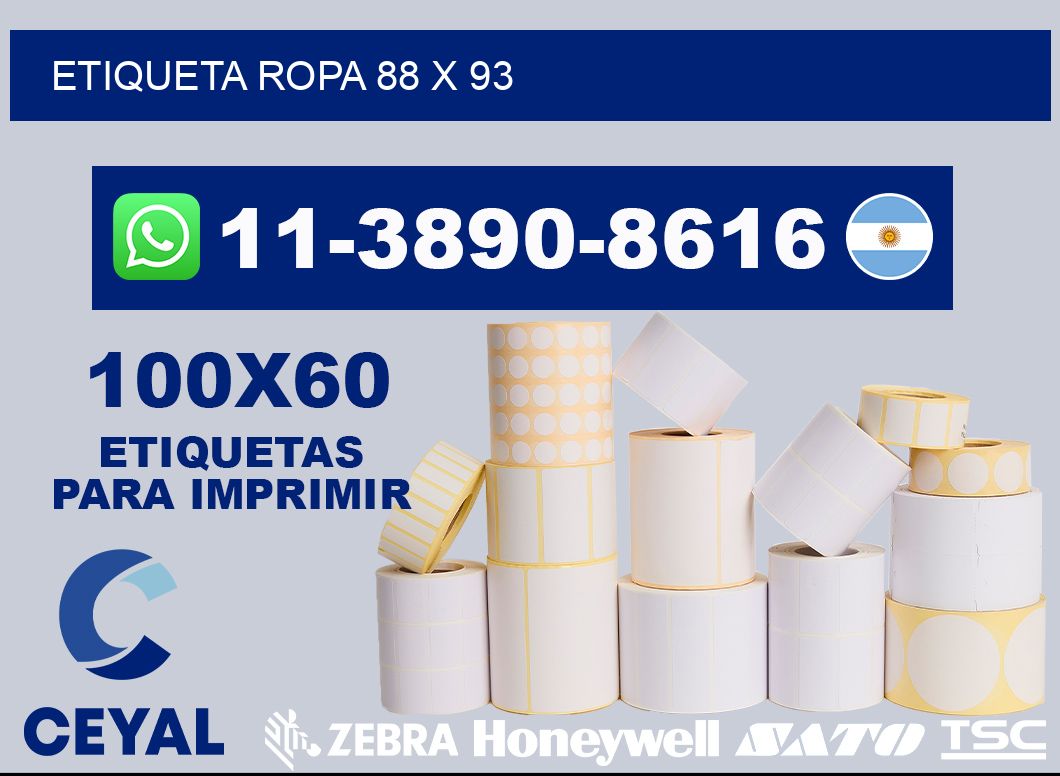 etiqueta ropa 88 x 93