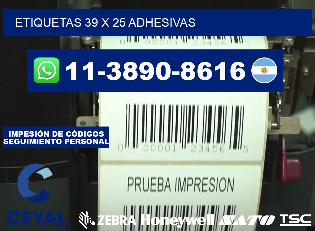 etiquetas 39 x 25 adhesivas